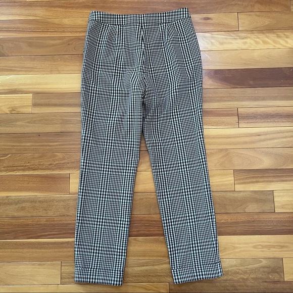 Lafayette 148 Clinton wool blend plaid pants cuffed tapered trousers - Picture 9 of 11